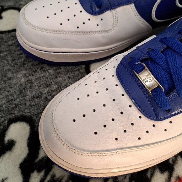 %Size 13 Men Nike Air Force 1 Hyper Blue Elephant Sneakers 488298-416 / A 27 main image 11